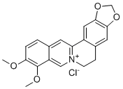 structure of CAS# 633-65-8, Berberine hydrochloride;Berberine chloride form;  Natural Yellow 18