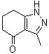 结构式 CAS# 63446-38-8, 1,5,6,7-四氢-3-甲基-4H-吲唑-4-酮
