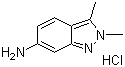 结构式 CAS# 635702-60-2, 2,3-二甲基-2H-吲唑-6-胺盐酸盐