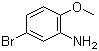 structure of CAS# 6358-77-6, 4-Bromo-2-aminoanisole;2-Amino-4-bromoanisole; 2-Methoxy-5-bromoaniline; 5-Bromo-2-methoxyaniline; 5-Bromo-2-methoxybenzenamine