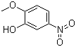 structure of CAS# 636-93-1, 2-Methoxy-5-nitrophenol;2-methoxy-5-nitrophenol