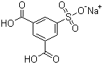 结构式 CAS# 6362-79-4, 间苯二甲酸-5-磺酸钠; 5-(钠代磺基)间苯二甲酸