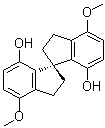 structure of CAS# 636601-30-4, (1S)-2,2',3,3'-Tetrahydro-4,4'-dimethoxy-1,1'-spirobi[1H-indene]-7,7'-diol
