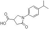 结构式 CAS# 63674-51-1, 1-(4-异丙基苯基)-5-氧代吡咯烷-3-甲酸