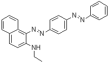 structure of CAS# 6368-72-5, Sudan Red 7B;(Phenylazo-4-phenylazo)-1-ethylamino-2-naphthalene; C.I. 26050; Ceres Red 7B; Fat Red 7B; Fat red bluish; Hexatype Carmine B