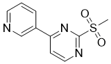 structure of CAS# 637354-25-7, 2-(Methylsulfonyl)-4-(pyridin-3-yl)pyrimidine
