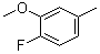 structure of CAS# 63762-78-7, 2-Fluoro-5-methylanisole;1-Fluoro-2-methoxy-4-methylbenzene
