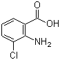 结构式 CAS# 6388-47-2, 2-氨基-3-氯苯甲酸