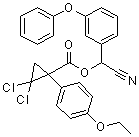 结构式 CAS# 63935-38-6, 乙氰菊酯