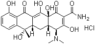结构式 CAS# 64-75-5, 盐酸四环素