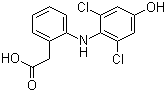 结构式 CAS# 64118-84-9, 4'-羟基双氯芬酸; 2-((2,6-二氯-4-羟基苯基)氨基)苯乙酸
