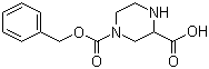 structure of CAS# 64172-98-1, N-4-Cbz-2-piperazinecarboxylic acid;Piperazine-1,3-dicarboxylic acid 1-benzyl ester