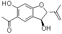 结构式 CAS# 64185-57-5, 1-[(2R,3S)-2,3-二氢-3,6-二羟基-2-(1-甲基乙烯基)-5-苯并呋喃基]乙酮