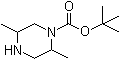 1-叔丁氧羰基-2,5-二甲基哌嗪分子结构 (CAS 643041-20-7)