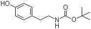 structure of CAS# 64318-28-1, N-Boc-tyramine;[2-(4-Hydroxyphenyl)ethyl]carbamic acid tert-butyl ester