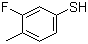 3-氟-4-甲基苯硫酚分子结构 (CAS 64359-35-9)