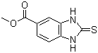 结构式 CAS# 64375-41-3, 2,3-二氢-2-硫酮-1H-苯并咪唑-5-甲酸甲酯