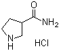 structure of CAS# 644972-57-6, 3-Pyrrolidinecarboxamide hydrochloride