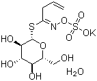 结构式 CAS# 64550-88-5, 黑芥子硫苷酸钾一水物; 芥子甙单水合物