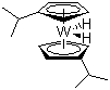 structure of CAS# 64561-25-7, Bis(isopropylcyclopentadienyl)tungsten dihydride