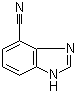 structure of CAS# 64574-21-6, 1H-Benzimidazole-4-carbonitrile;4-Cyanobenzimidazole; 7-Cyanobenzimidazole