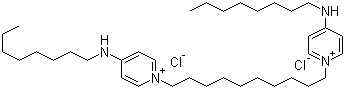 structure of CAS# 64690-21-7, 1,10-Bis[4-(octylamino)-1-pyridinium]decane dichloride;1,1'-(Decane-1,10-diyl)bis[4-(octylamino)pyridinium] dichloride