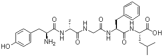 结构式 CAS# 64963-01-5, L-酪氨酰-D-丙氨酰甘氨酰-L-苯丙氨酰-L-亮氨酸