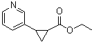 structure of CAS# 649766-32-5, 2-(3-Pyridinyl)cyclopropanecarboxylic acid ethyl ester;Ethyl 2-(pyridin-3-yl)cyclopropanecarboxylate