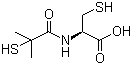 structure of CAS# 65002-17-7, Bucillamine;N-(2-Mercapto-2-methylpropionyl)-L-cysteine