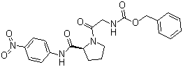 结构式 CAS# 65022-15-3, N-(苄氧羰基)甘氨酰-N-(4-硝基苯基)-L-脯氨酰胺