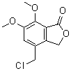 structure of CAS# 6518-91-8, 4-(Chloromethyl)meconin;4-(Chloromethyl)-6,7-dimethoxy-1(3H)-isobenzofuranone