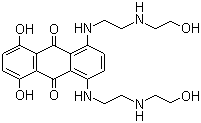 structure of CAS# 65271-80-9, Mitoxantrone;1,4-Dihydroxy-5,8-bis[2-(2-hydroxyethylamino)ethylamino]-anthracene-9,10-dione