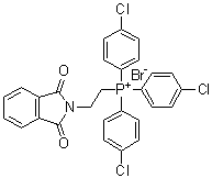 Tris(4-chlorophenyl)[2-(1,3-dihydro-1,3-dioxo-2H-isoindol-2-yl)ethyl]phosphonium bromide molecular structure (CAS 65273-53-2)