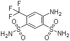 4-氨基-6-(三氟甲基)苯-1,3-二磺酰胺分子结构 (CAS 654-62-6)