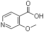 结构式 CAS# 654663-32-8, 3-甲氧基-4-吡啶羧酸