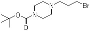 结构式 CAS# 655225-02-8, 4-(3-溴丙基)哌嗪-1-羧酸叔丁酯