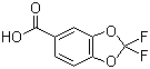 结构式 CAS# 656-46-2, 2,2-二氟-1,3-苯并二恶茂-5-甲酸; 2,2-二氟-1,3-苯并二恶茂-5-羧酸