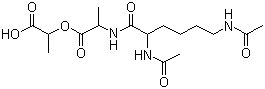 结构式 CAS# 65882-12-4, N,N'-二乙酰基-赖氨酰-D-丙氨酰-D-乳酸