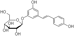 结构式 CAS# 65914-17-2, 虎杖甙; 白藜芦醇甙