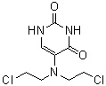 5-[双(2-氯乙基)氨基]-2,4(1H,3H)-嘧啶二酮分子结构 (CAS 66-75-1)