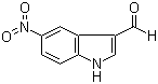 structure of CAS# 6625-96-3, 5-Nitro-1H-indole-3-carbaldehyde