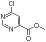 structure of CAS# 6627-22-1, Methyl 6-chloro-4-pyrimidinecarboxylate;6-Chloropyrimidine-4-carboxylic acid methyl ester; NSC 58346
