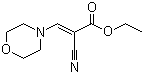结构式 CAS# 6630-64-4, 2-氰基-3-(4-吗啉基)-2-丙烯酸乙酯