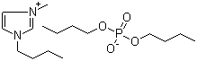 结构式 CAS# 663199-28-8, 1-丁基-3-甲基咪唑鎓磷酸二丁酯盐