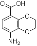structure of CAS# 66411-22-1, 8-Amino-1,4-benzodioxan-5-carboxylic acid;8-Amino-2,3-dihydro-1,4-benzodioxin-5-carboxylic acid