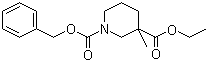 structure of CAS# 664364-60-7, N-Cbz-3-Methylnipecotic acid ethyl ester;3-Methyl-1,3-piperidinedicarboxylic acid 3-ethyl 1-(phenylmethyl) ester