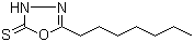结构式 CAS# 66473-10-7, 5-庚基-1,3,4-恶二唑-2(3H)-硫酮; 2-巯基-5-庚基噁二唑