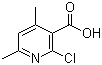 structure of CAS# 66662-48-4, 2-Chloro-4,6-dimethyl-3-pyridinecarboxylic acid