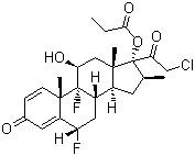 结构式 CAS# 66852-54-8, 卤贝他索丙酸酯