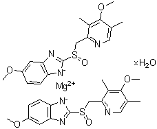 结构式 CAS# 668985-31-7, (S)-奥美拉唑镁水合物